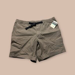 Duluth Trading Canvas Shorts Mens 2XL Tan Belted Lightweight Stretch New